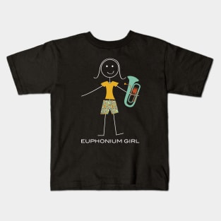 Funny Womens Euphonium Design Kids T-Shirt